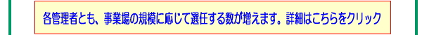 �e�Ǘ��҂Ƃ��A�K�͂ɉ����đI�C���鐔�������܂��B�ڍׂ͂�������N���b�N